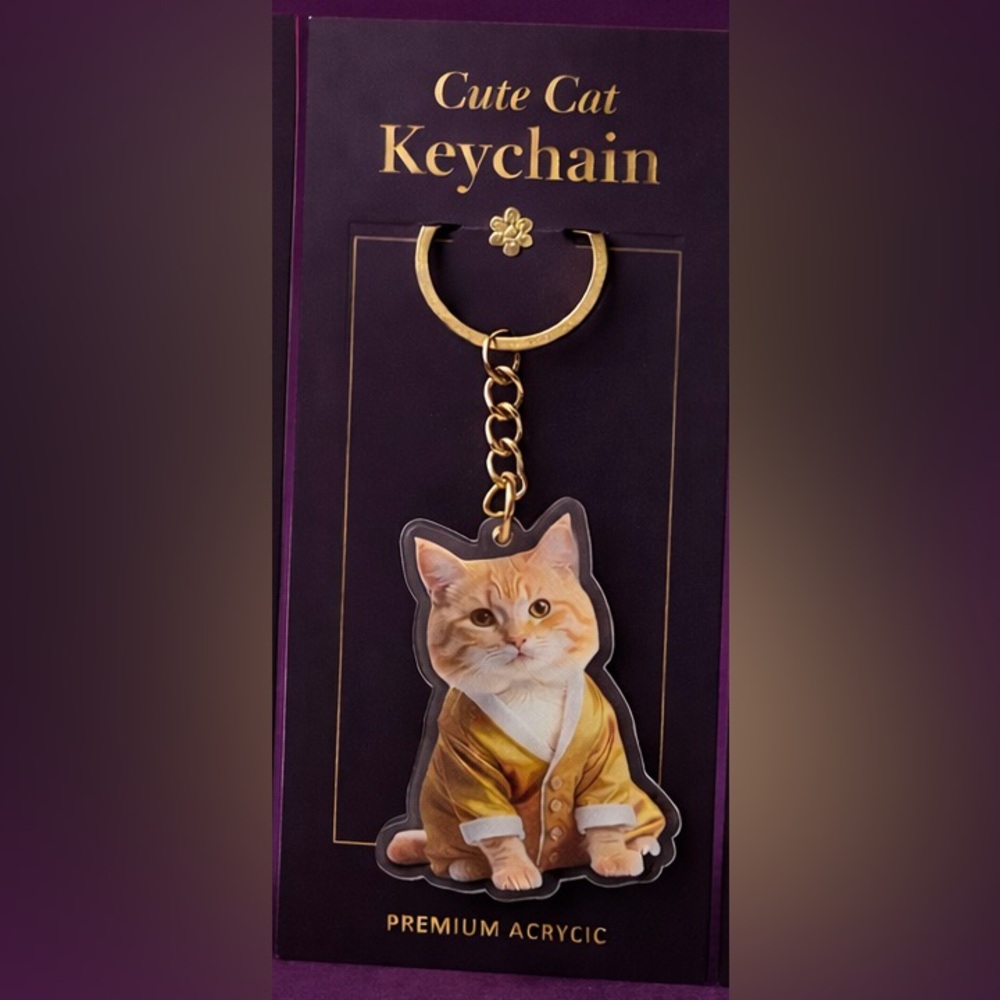 Kitty Cat Key Chains - Funny Meme Bag Charms - Picture 3 of 8